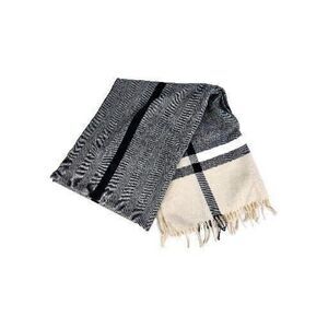 MADEWELL FLECKED HERRINGBONE CAPE SCARF BLACK GREY WHITE 63×27 SCARVES WRAP